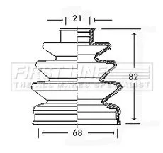  FIRST LINE Drive Shaft Cv Boot Kit