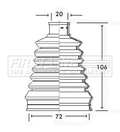 FIRST LINE FIRST LINE FCB2317  FIRST LINE Drive Shaft Cv Boot Kit 