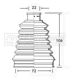 FIRST LINE FIRST LINE FCB2318  FIRST LINE Drive Shaft Cv Boot Kit 
