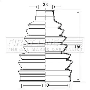 FIRST LINE FIRST LINE FCB2324  FIRST LINE Drive Shaft Cv Boot Kit 