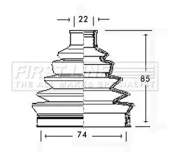 FIRST LINE FIRST LINE FCB2326  FIRST LINE Drive Shaft Cv Boot Kit 