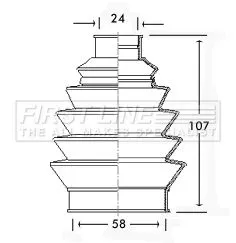 FIRST LINE FIRST LINE FCB2329  FIRST LINE Drive Shaft Cv Boot Kit 