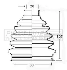 FIRST LINE FIRST LINE FCB2330  FIRST LINE Drive Shaft Cv Boot Kit 