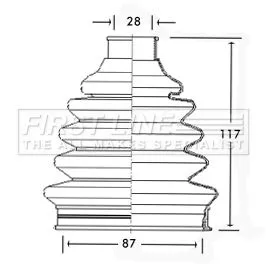  FIRST LINE Drive Shaft Cv Boot Kit
