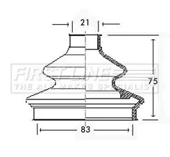 FIRST LINE FIRST LINE FCB2333  FIRST LINE Drive Shaft Cv Boot Kit 