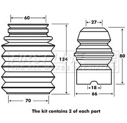 FIRST LINE FIRST LINE (FPK7011)  FIRST LINE Dust Cover Kit shock absorber 