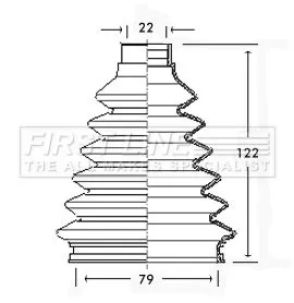 FIRST LINE FIRST LINE FCB2338  FIRST LINE Drive Shaft Cv Boot Kit 