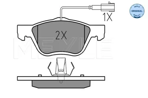 MEYLE Brake Pad Set, disc brake (025 216 3719/W)