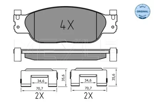 MEYLE Brake Pad Set, disc brake (025 234 2318)