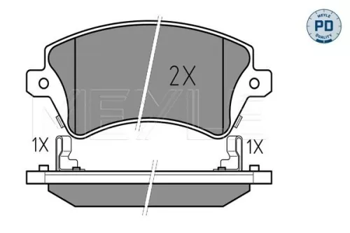 MEYLE Brake Pad Set, disc brake (025 237 6617/PD)
