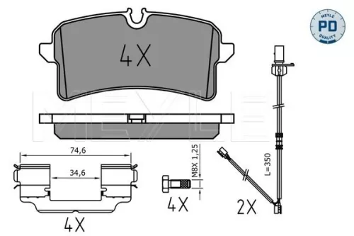 MEYLE Brake Pad Set, disc brake (025 246 4317/PD)