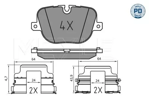MEYLE Brake Pad Set, disc brake (025 250 8517/PD)