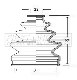 FIRST LINE FIRST LINE FCB2341  FIRST LINE Drive Shaft Cv Boot Kit 