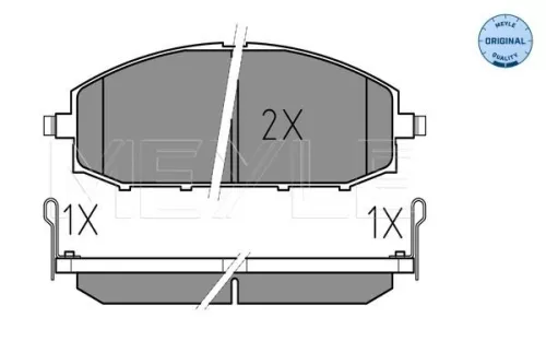 MEYLE Brake Pad Set, disc brake (025 236 1118/W)
