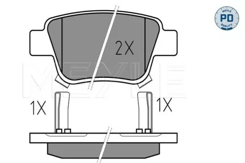 MEYLE Brake Pad Set, disc brake (025 236 2016/PD)