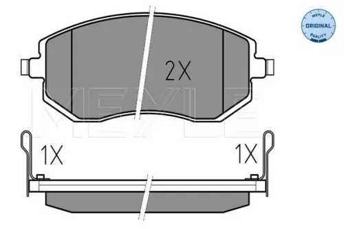 MEYLE Brake Pad Set, disc brake (025 238 6517/W)