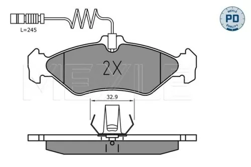 MEYLE Brake Pad Set, disc brake (025 216 2117/PD)