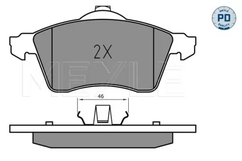 MEYLE Brake Pad Set, disc brake (025 218 8319/PD)