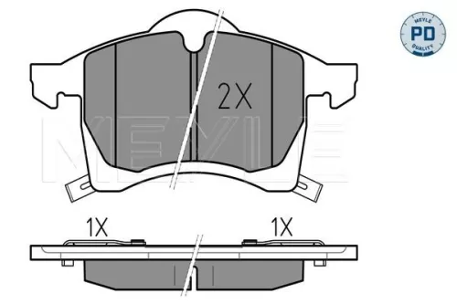 MEYLE Brake Pad Set, disc brake (025 230 5719/PD)