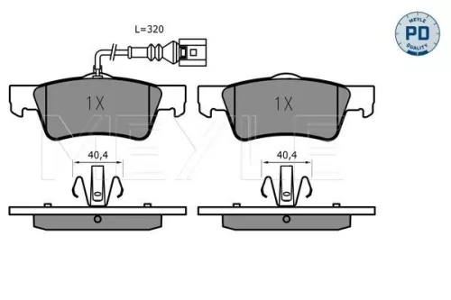 MEYLE Brake Pad Set, disc brake (025 243 6719/PD)