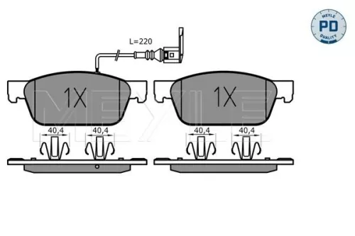 MEYLE Brake Pad Set, disc brake (025 246 2318/PD)