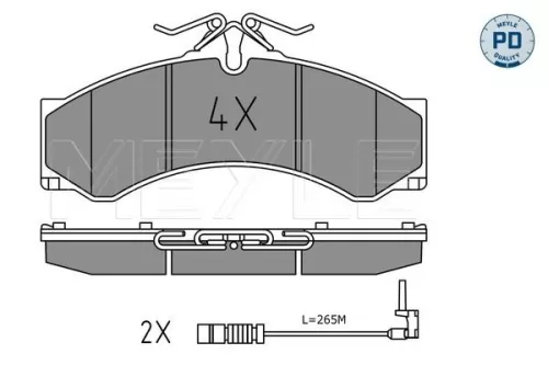 MEYLE Brake Pad Set, disc brake (025 290 7620/PD)