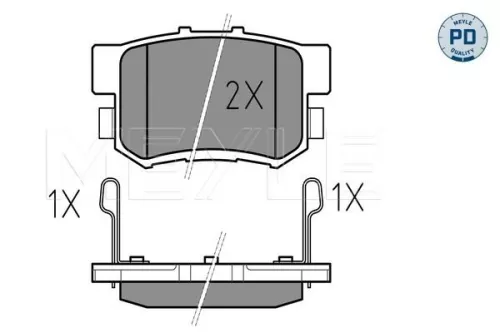 MEYLE Brake Pad Set, disc brake (025 217 1914/PD)