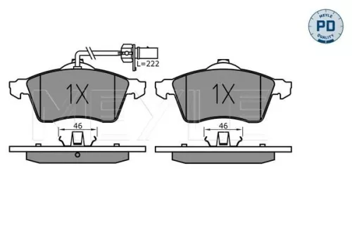 MEYLE Brake Pad Set, disc brake (025 218 8519/PD)