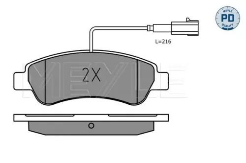 MEYLE Brake Pad Set, disc brake (025 220 4119/PD)