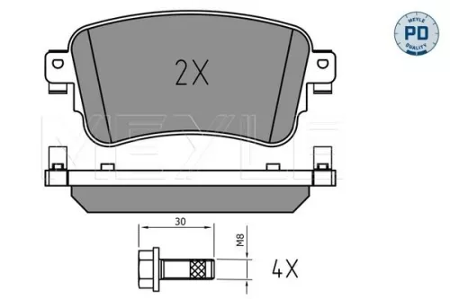 MEYLE Brake Pad Set, disc brake (025 225 8818/PD)