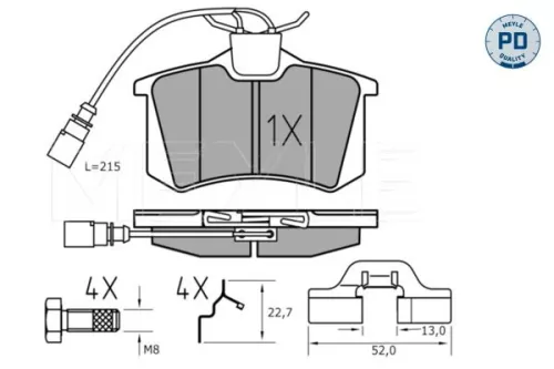 MEYLE Brake Pad Set, disc brake (025 235 5417/PD)