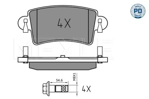 MEYLE Brake Pad Set, disc brake (025 236 6916/PD)