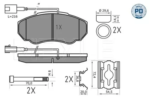 MEYLE Brake Pad Set, disc brake (025 239 1719/PD)