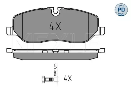 MEYLE Brake Pad Set, disc brake (025 241 9118/PD)
