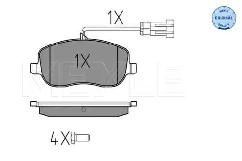 MEYLE Brake Pad Set, disc brake (025 242 9419/W)