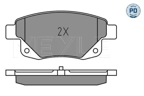 MEYLE Brake Pad Set, disc brake (025 244 8617/PD)