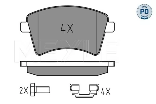 MEYLE Brake Pad Set, disc brake (025 246 9318/PD)