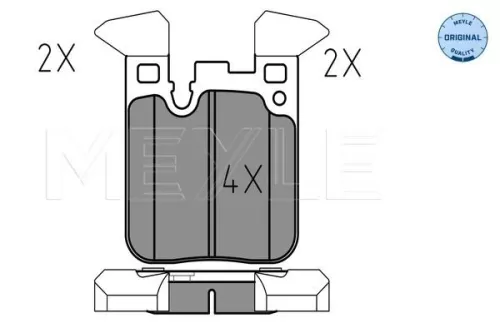 MEYLE Brake Pad Set, disc brake (025 250 2916)
