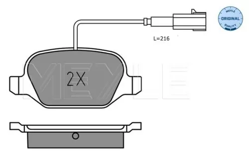 MEYLE Brake Pad Set, disc brake (025 252 3717)