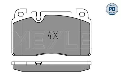 MEYLE Brake Pad Set, disc brake (025 256 4317/PD)