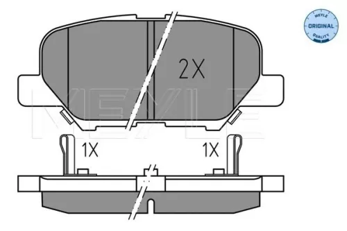 MEYLE Brake Pad Set, disc brake (025 256 8814)
