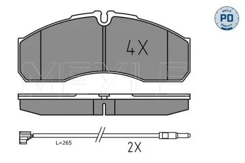 MEYLE Brake Pad Set, disc brake (025 291 6020/PD)