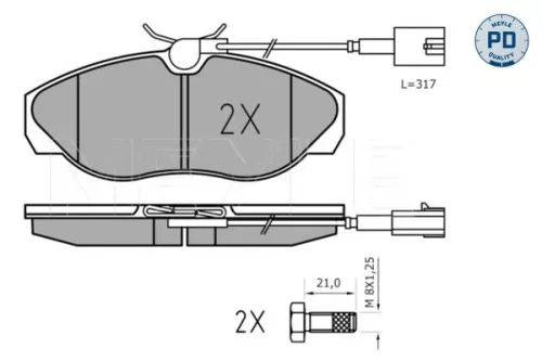 MEYLE Brake Pad Set, disc brake (025 236 0219/PD)