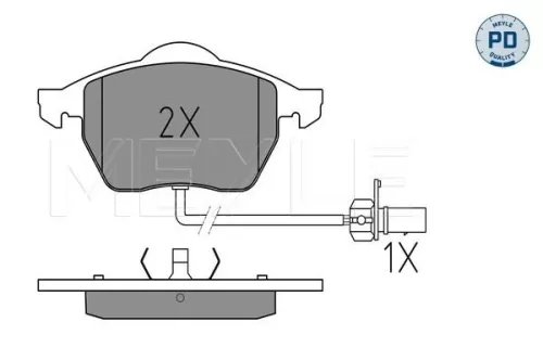 MEYLE Brake Pad Set, disc brake (025 218 4919/PD)