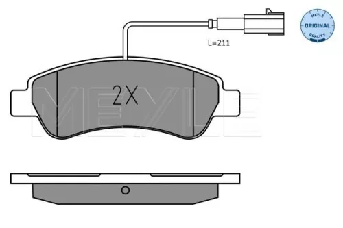 MEYLE Brake Pad Set, disc brake (025 220 4119)