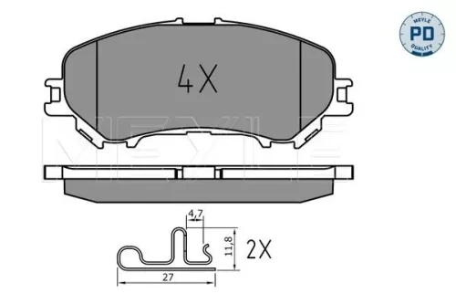 MEYLE Brake Pad Set, disc brake (025 220 6518/PD)