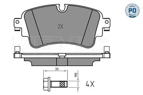 MEYLE Brake Pad Set, disc brake (025 223 0817/PD)