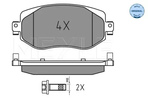MEYLE Brake Pad Set, disc brake (025 226 1019)