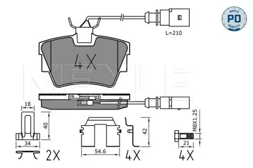 MEYLE Brake Pad Set, disc brake (025 232 2416-1/PD)
