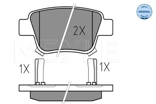 MEYLE MEYLE (025 236 2016/W) Rear MEYLE Brake Pad Set 